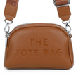 Tan Double Zip Crossbody Bag