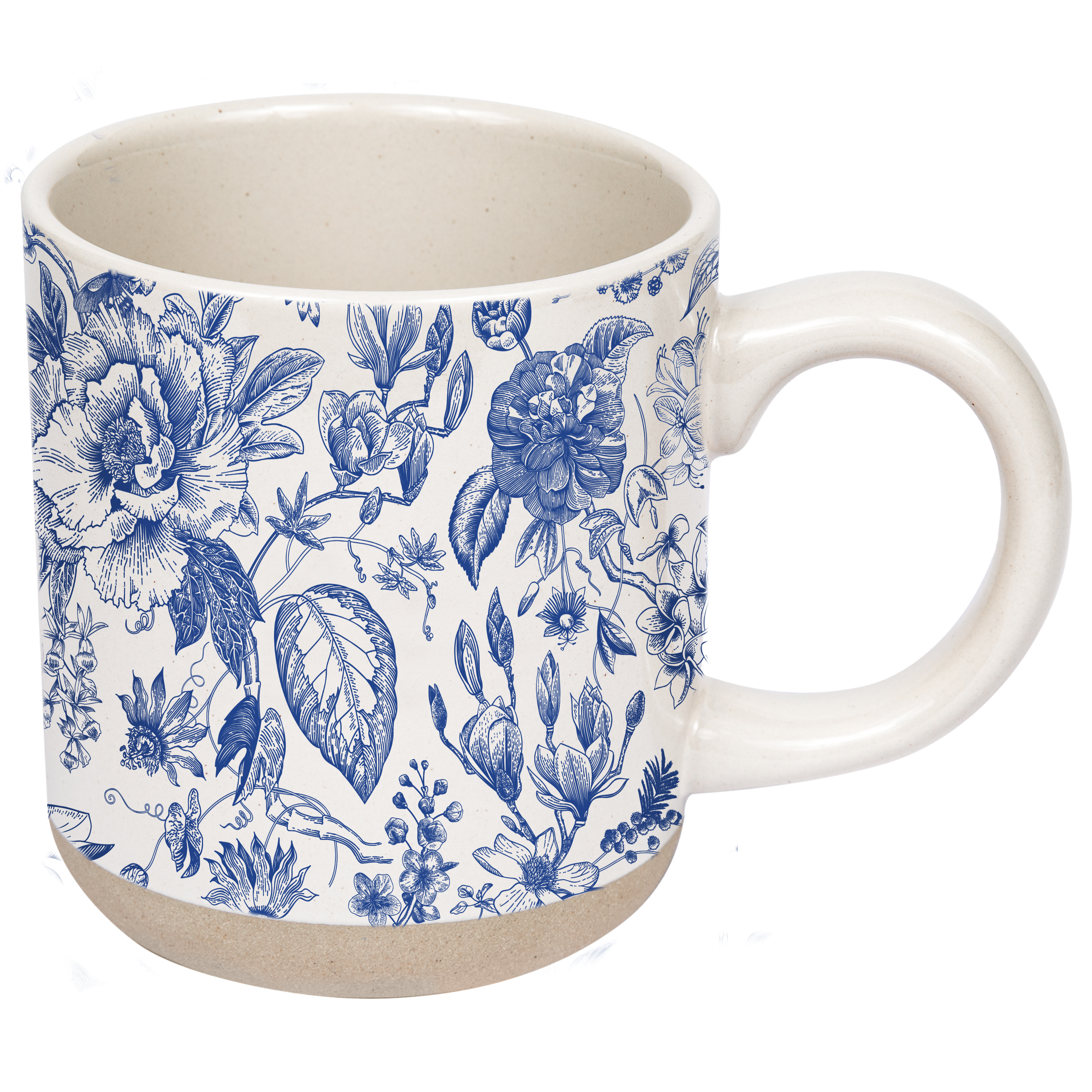 Blue Delft Stoneware Coffee Mug - Spring Home Decor