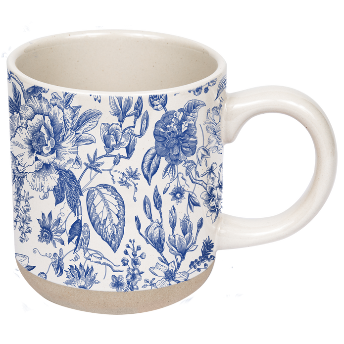 Blue Delft Stoneware Coffee Mug - Spring Home Decor