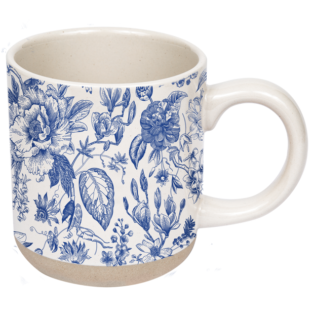 Blue Delft Stoneware Coffee Mug - Spring Home Decor