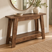 Rustic Natural Medium Wood Effect Console Table