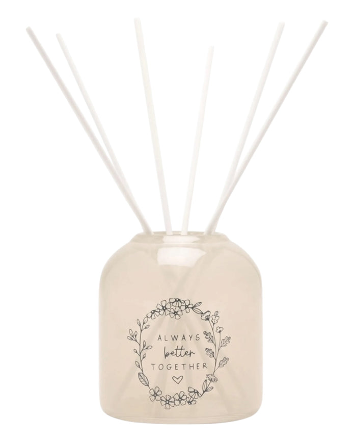 Beige Moments Clear Glass Reed Diffuser - Always Better Together