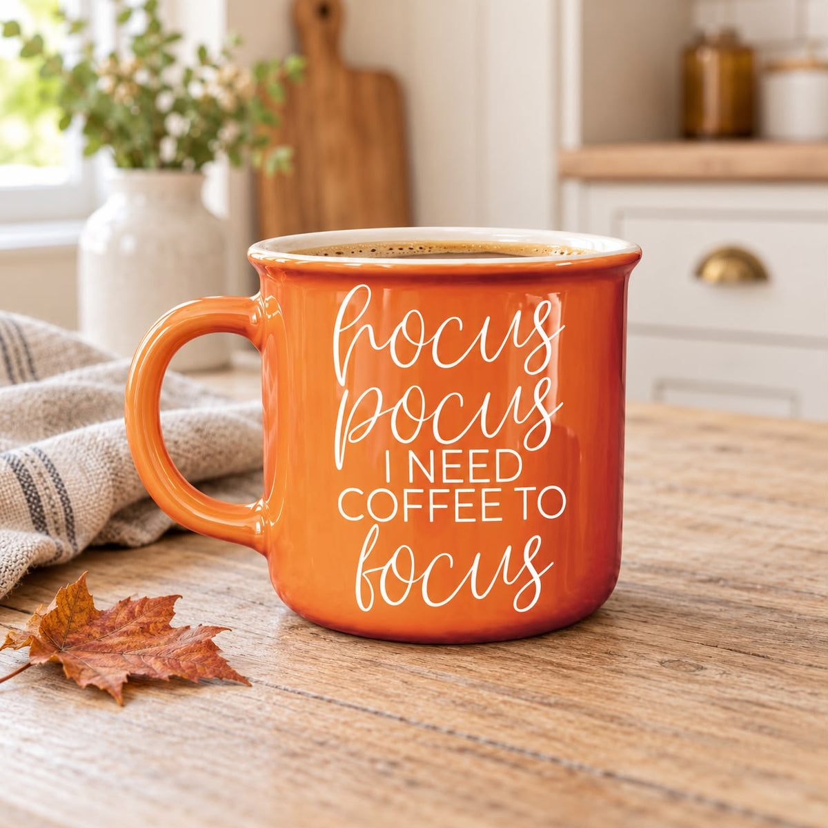 Orange Ceramic Hocus Pocus Coffee Mug
