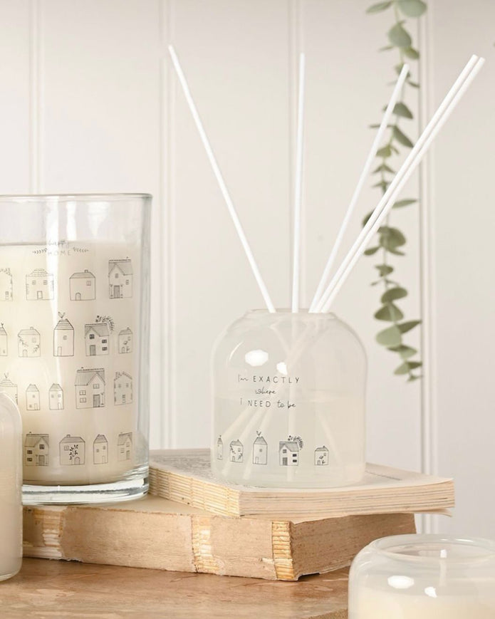 Beige Moments Clear Glass Reed Diffuser - Always Better Together