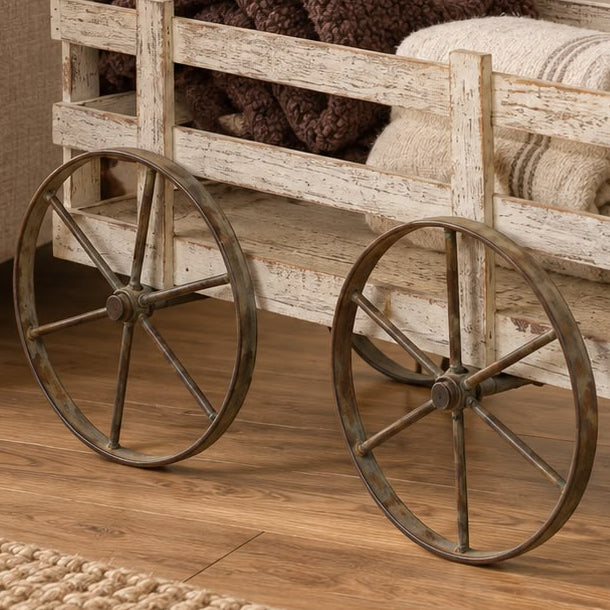 Wooden Market Flower Cart