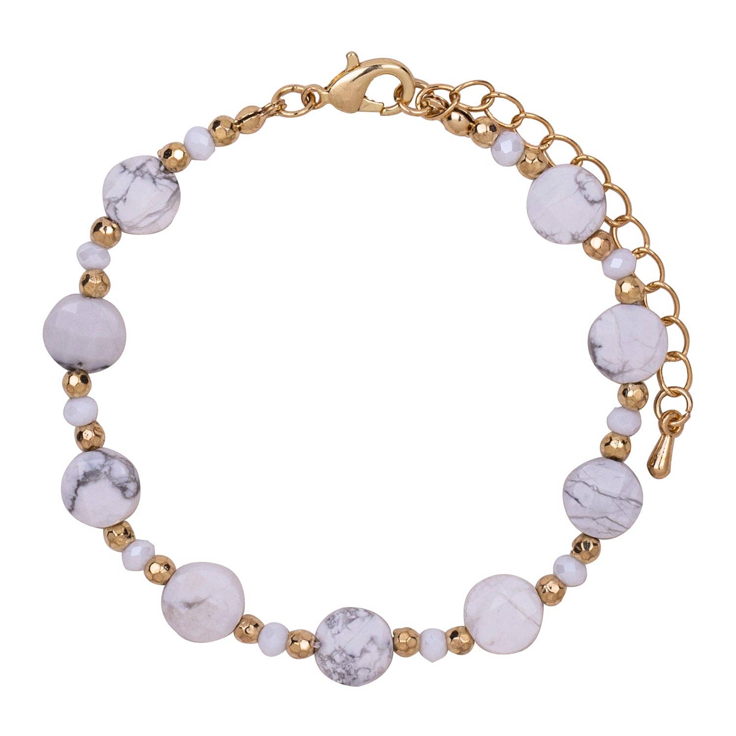 Venus Semi Precious Stone Crystal Clasp Bracelet