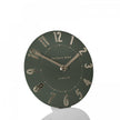 Thomas Kent Mulberry mantle clock in olive green, stylish home decor clock with classic design from Gallery Direct.