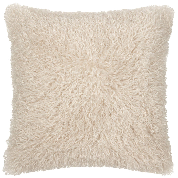 Cream Faux Fur Cushion Cover