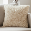 Cream Faux Fur Cushion Cover