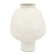 Palawan Neutral White Stoneware Footed Vase