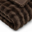 Chocolate Brown Luxury Faux Fur Blanket Throw