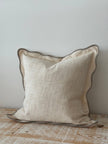 Chloe Cream And Greige Scalloped Cushion Cover
