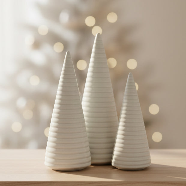 Glazed Ceramic Tree Ornament With Textured Detail