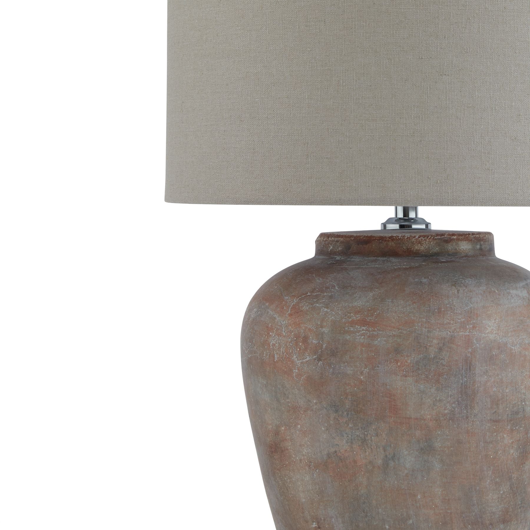 Medium matte brown ribbed stone lamp from Hill Interiors with a classic lighting design, ideal for adding warm ambiance to a room.