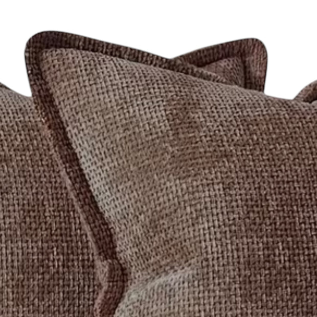 Chocolate brown woven design cushion cover by Starlight Express, soft furnishings with textured fabric and decorative pattern.