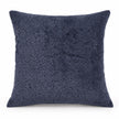 Navy Blue Velvet Bingham Cushion Cover, full view of the navy textured cushion on white