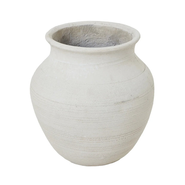 Hellenic Medium Lyme White Planter Pot Lulu Loves Home 