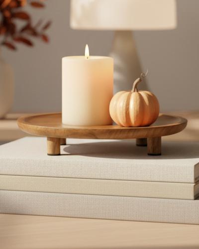 Wooden Round Riser Board With Feet