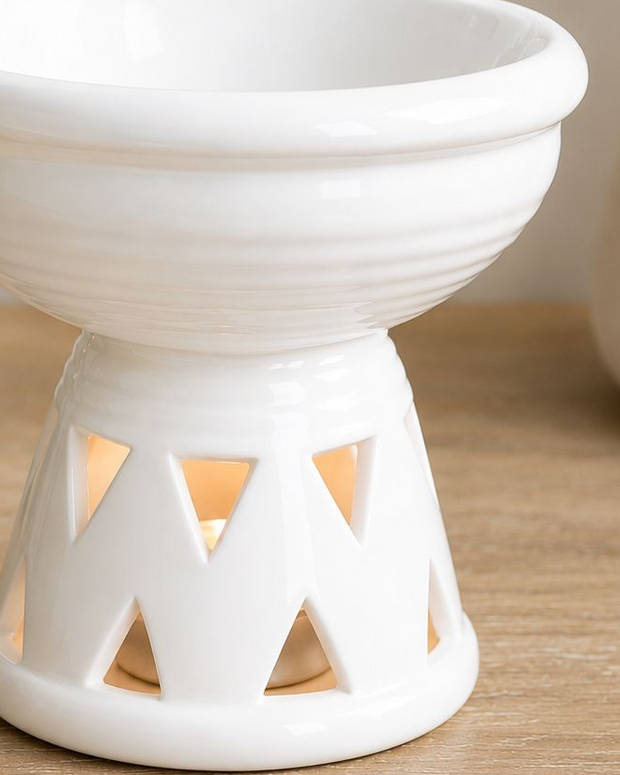 White Deep Bowl Wax Melt Oil Burner