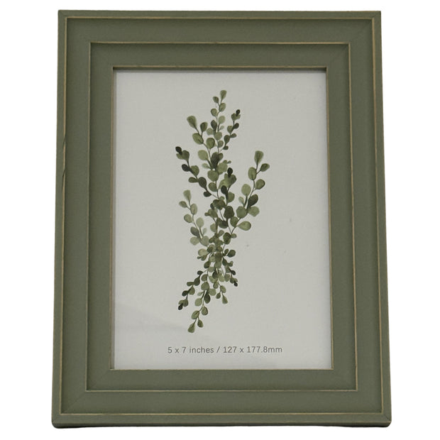 Neutral Wooden Olive / Sage Green Vilde Photo Frame