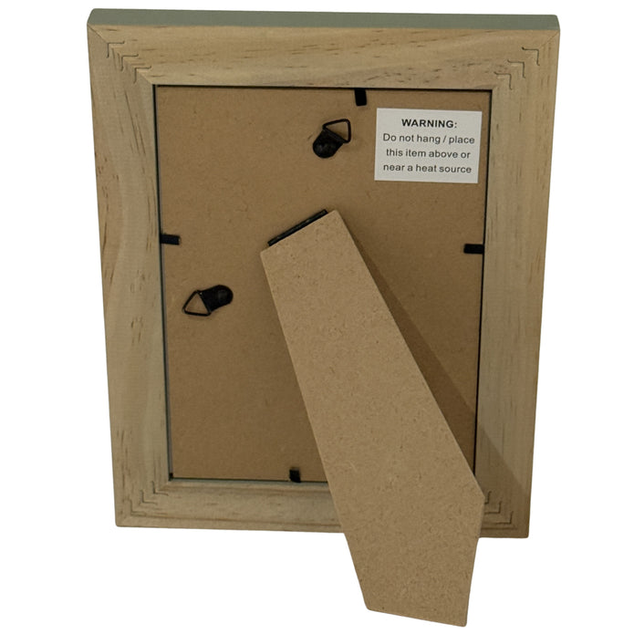 Neutral Wooden Olive Green Vilde Photo Frame