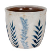 Blue Floral Plant Pot