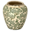 Green Floral Ople Vase