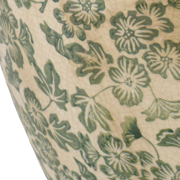Green Floral Ople Vase