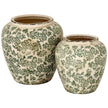 Green Floral Ople Vase