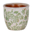 Green Floral Plant Pot