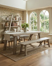 Large Haldon Collection dining table by Hill Interiors, showcasing a spacious wooden surface and modern furniture design.