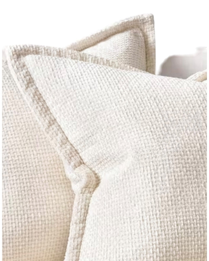 Cream woven design cushion cover by Starlight Express, soft furnishings with textured woven fabric and decorative pattern.