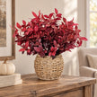Burgundy Foliage Plant In a Seagrass Planter