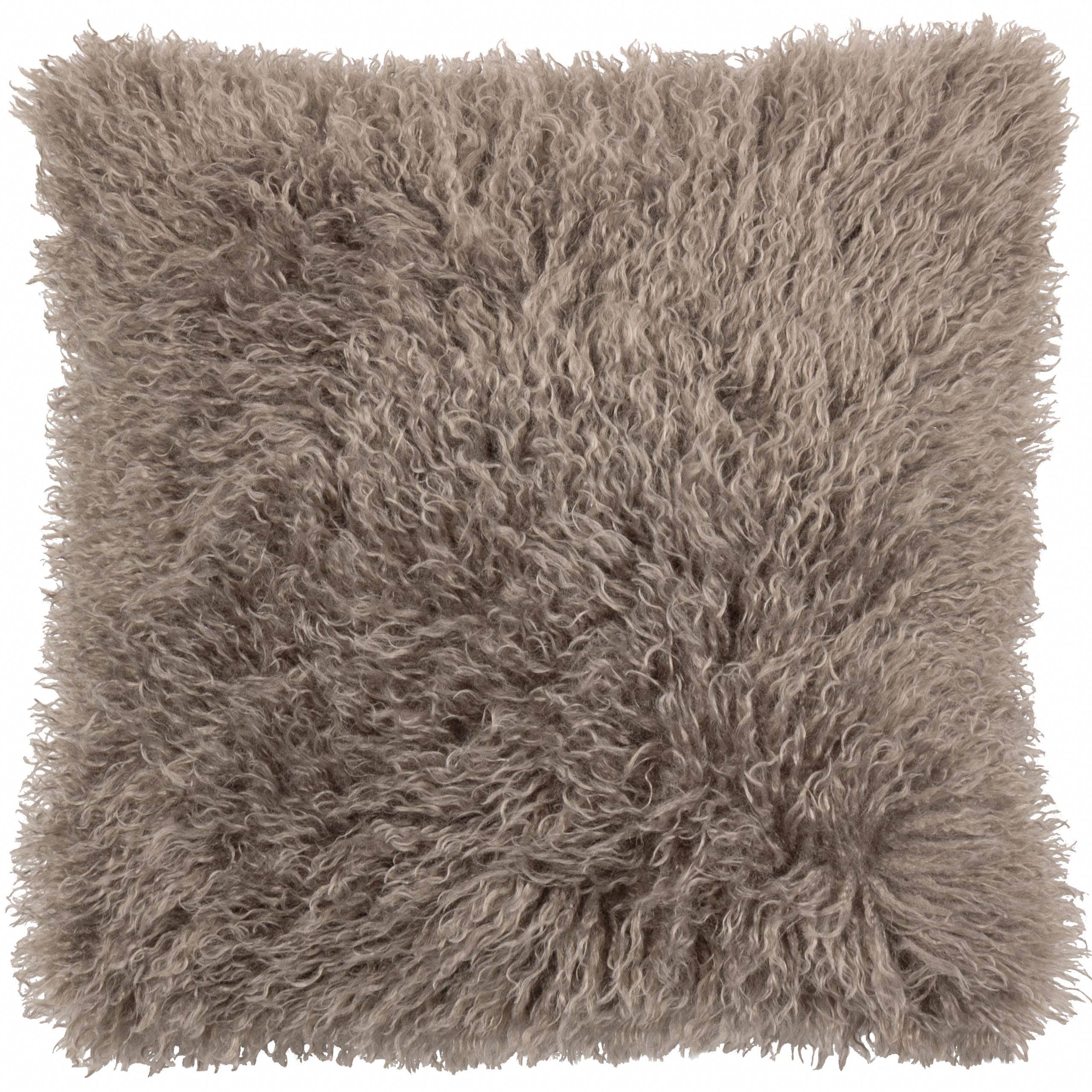 Brown Faux Fur Cushion Cover