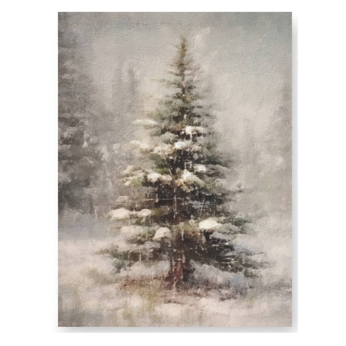 Vintage Christmas Tree canvas wall art by Brayden and Brooks, featuring a festive holiday scene on an 8x10 canvas board.