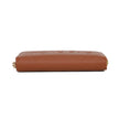 Beige RFID single zip purse from Jamie Bags, showcasing its compact design and secure zipper closure.