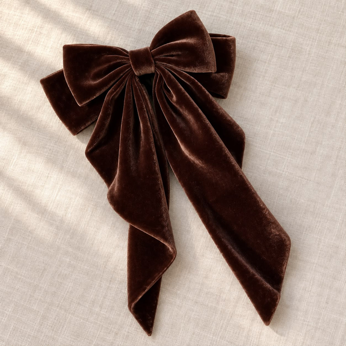 Chocolate Brown Velvet Bow