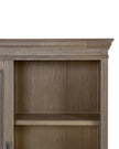 Delphine Collection sliding glass dresser top from Hill Interiors, showcasing sleek glass surface and modern furniture design.