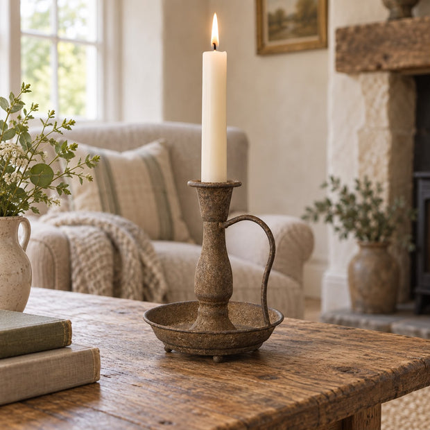 Brass Rustic Dinner Candle Holder