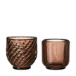 Brown Glass Tealight Candle Holder