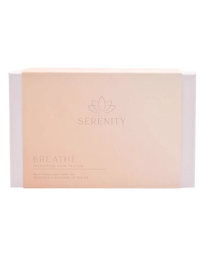 Serenity Breathe Pink Reed Diffuser & Candle Gift Set