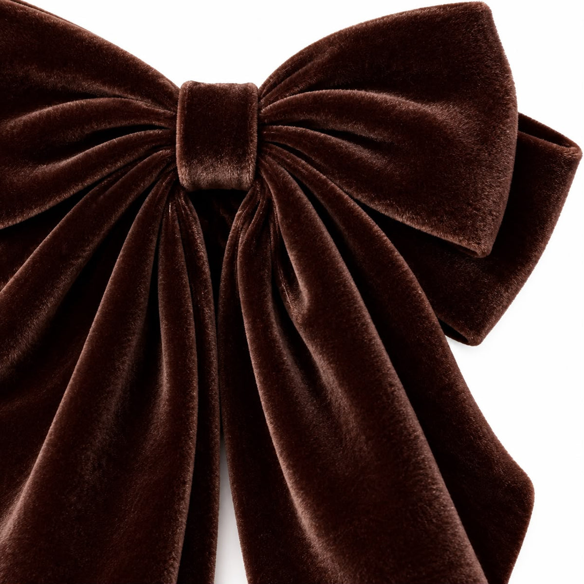 Chocolate Brown Velvet Bow