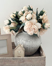 Artificial Champagne Open Double Peony Flower Stem