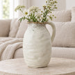 Natural Cream Speckled Ceramic Jug Vase