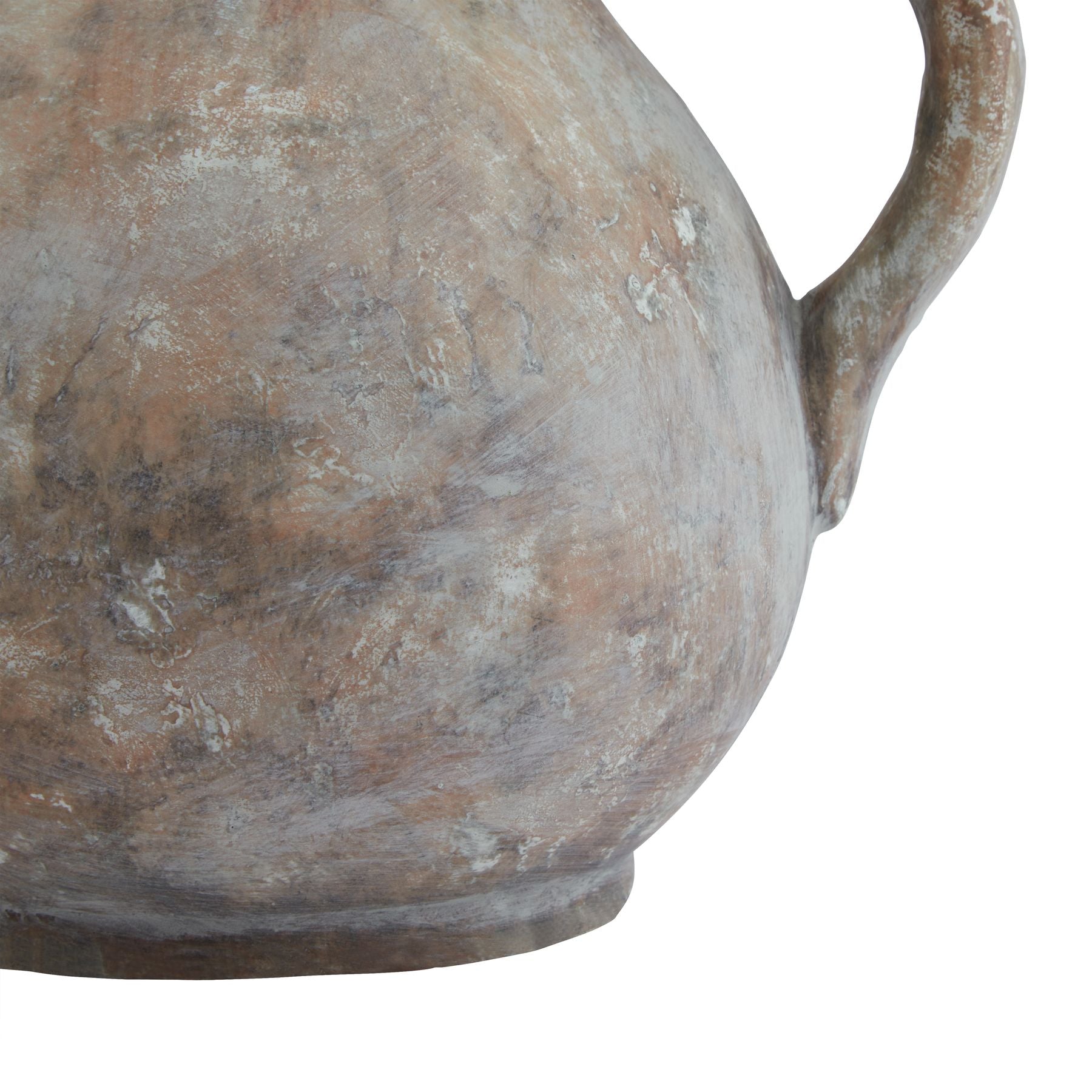 Siena Brown Round Jug vase by Hill Interiors, Mediterranean earthenware vase with a smooth, rounded shape and earthy brown finish.