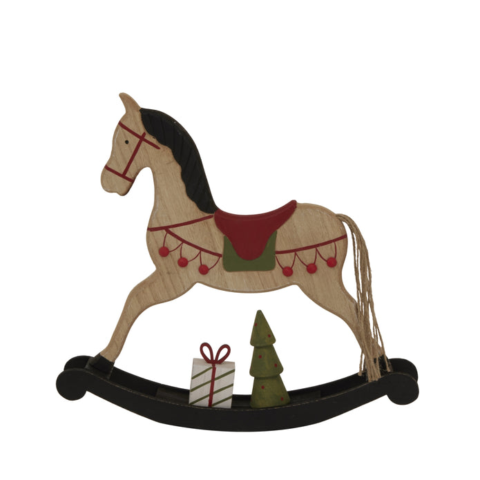 Wooden Rustic Rocking Horse