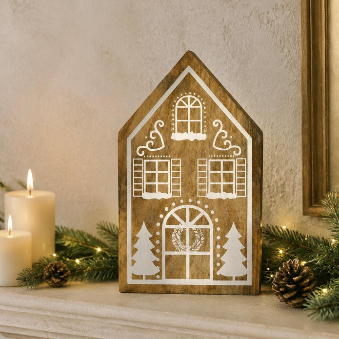 Tall Wooden Dutch Style Christmas House
