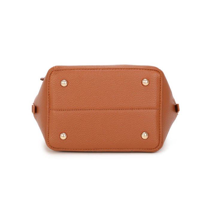 Chocolate brown tote grab bag by Jamie Bags, stylish accessory with sturdy handles and spacious interior for everyday use.