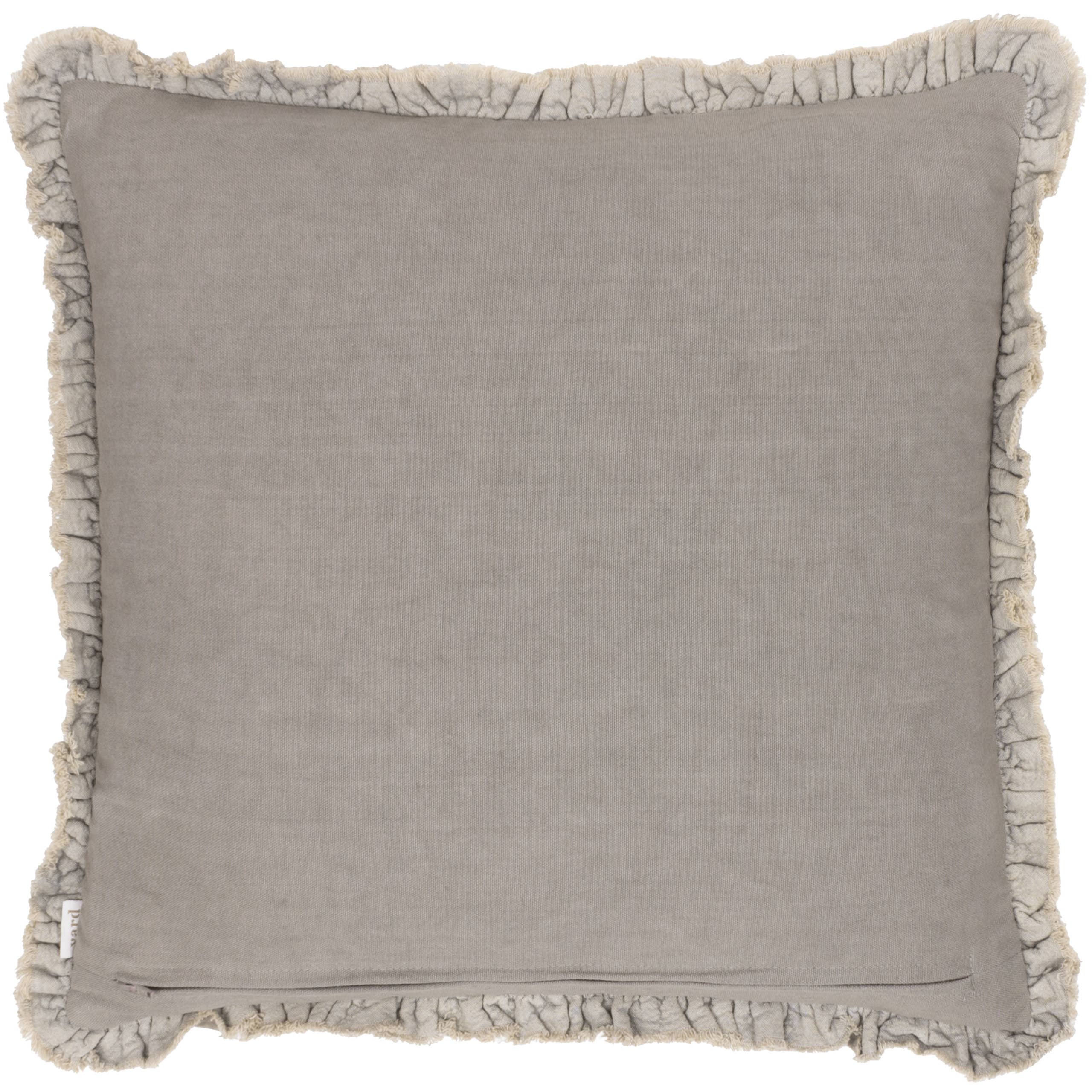 Taupe Washed Cotton Velvet Cushion Cover