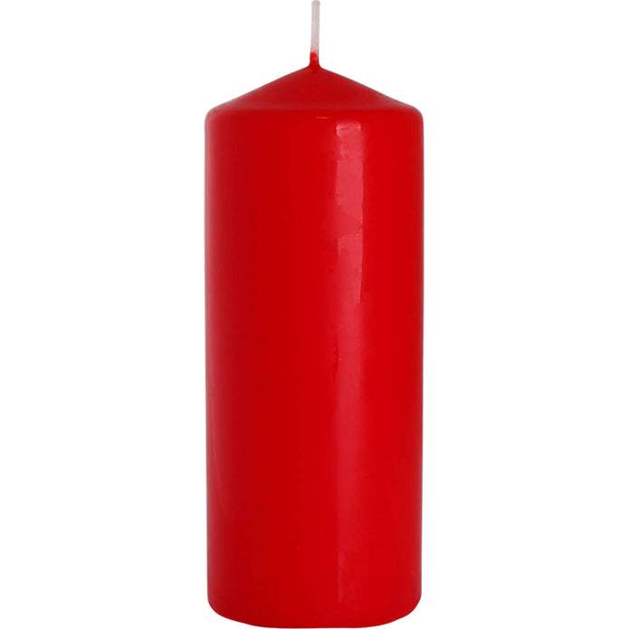Red pillar candle 60x150mm from Ancient Wisdom, showing a tall, cylindrical candle with a smooth surface and unlit wick.